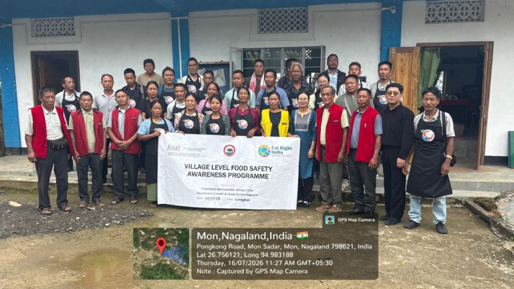 Participants and others during the Food Safety Awareness Programme at Longkei village, Mon district, on July 16. The Food Safety Administration, Dimapur Zone, conducted similar programmes at Leangyu, Tuimei, Phuktong and Mon villages on July 16 and 17. (Photo Courtesy:  FSA Dimapur Zone)